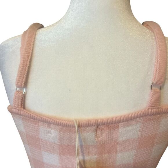 NWT L*Space women's Francie sweater dress size large‎ pink gingham - Picture 9 of 15